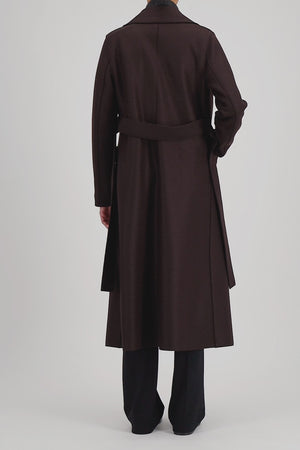 Long maxi coat in pressed wool