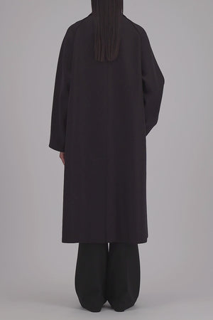 Balmacaan patterned in cashmere blend