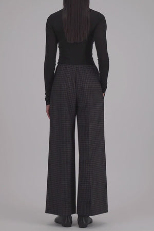 Flared trousers tattersall