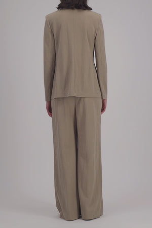 Blazer with shoulder pads rayon