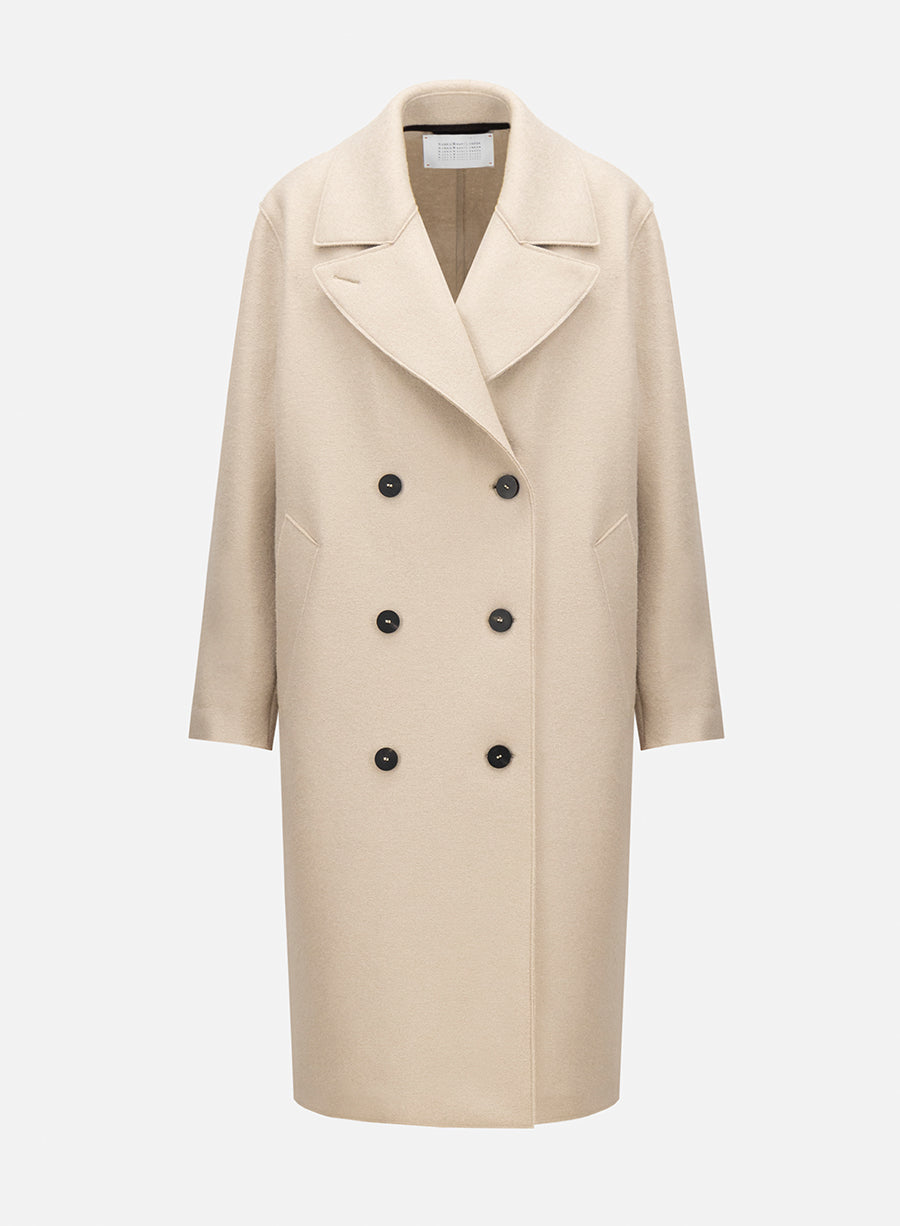 Sailor coat pressed wool and polaire