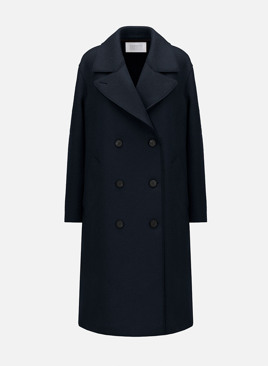 Sailor coat pressed wool and polaire