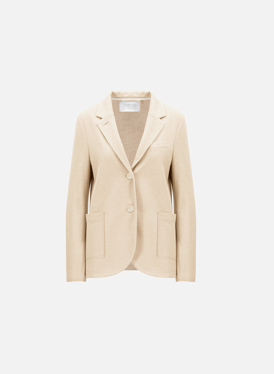 Stand up collar blazer honeycomb crafted with a Loro Piana fabric