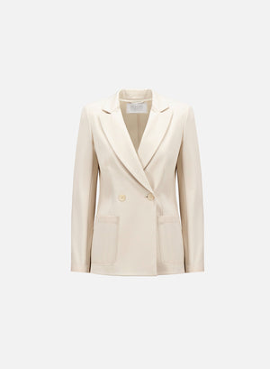 Blazer with shoulder pads in techno viscose