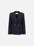 Blazer with shoulder pads honeycomb crafted with a Loro Piana fabric