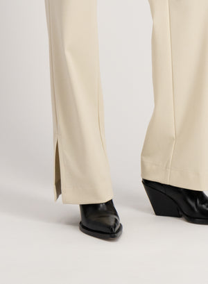 Side vent straight trousers techno viscose