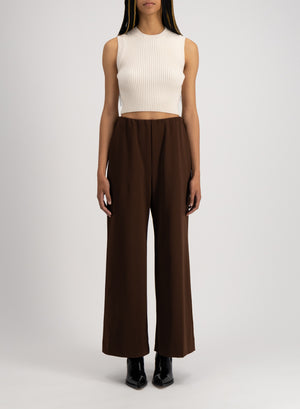 Flared trousers satin